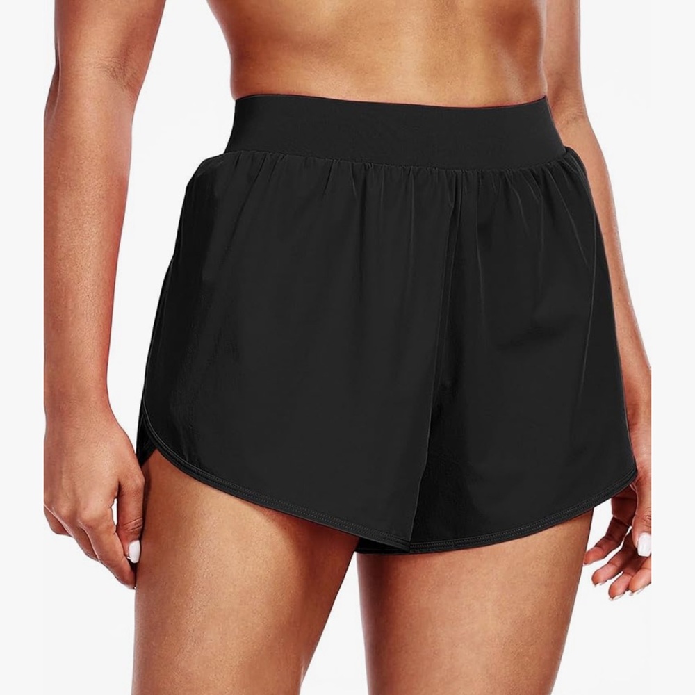 Sleek Black Women's Athletic Shorts